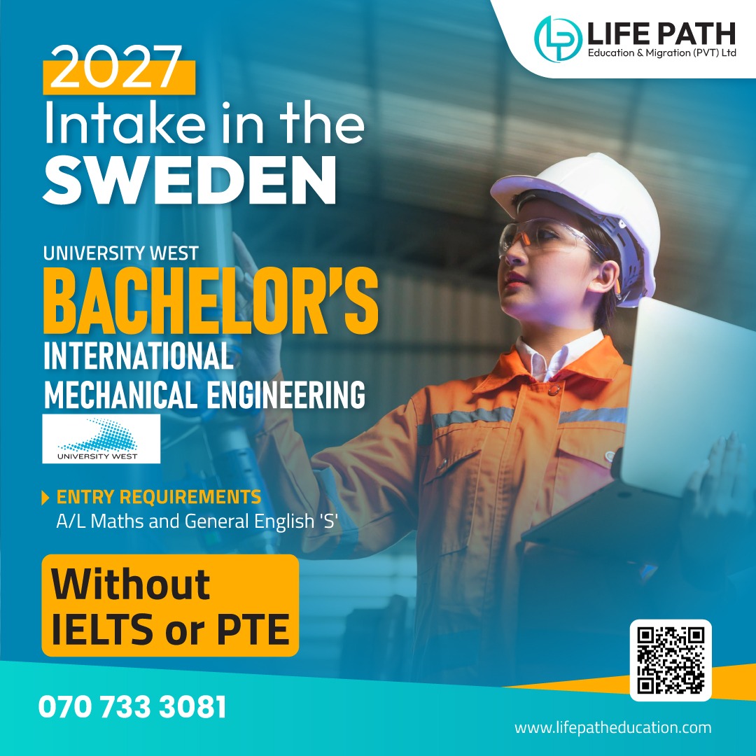 Life Path Education & Migration Pvt Ltd Facebook ad: A/L S3 තියෙනවද? Sweden Degree Opportunity