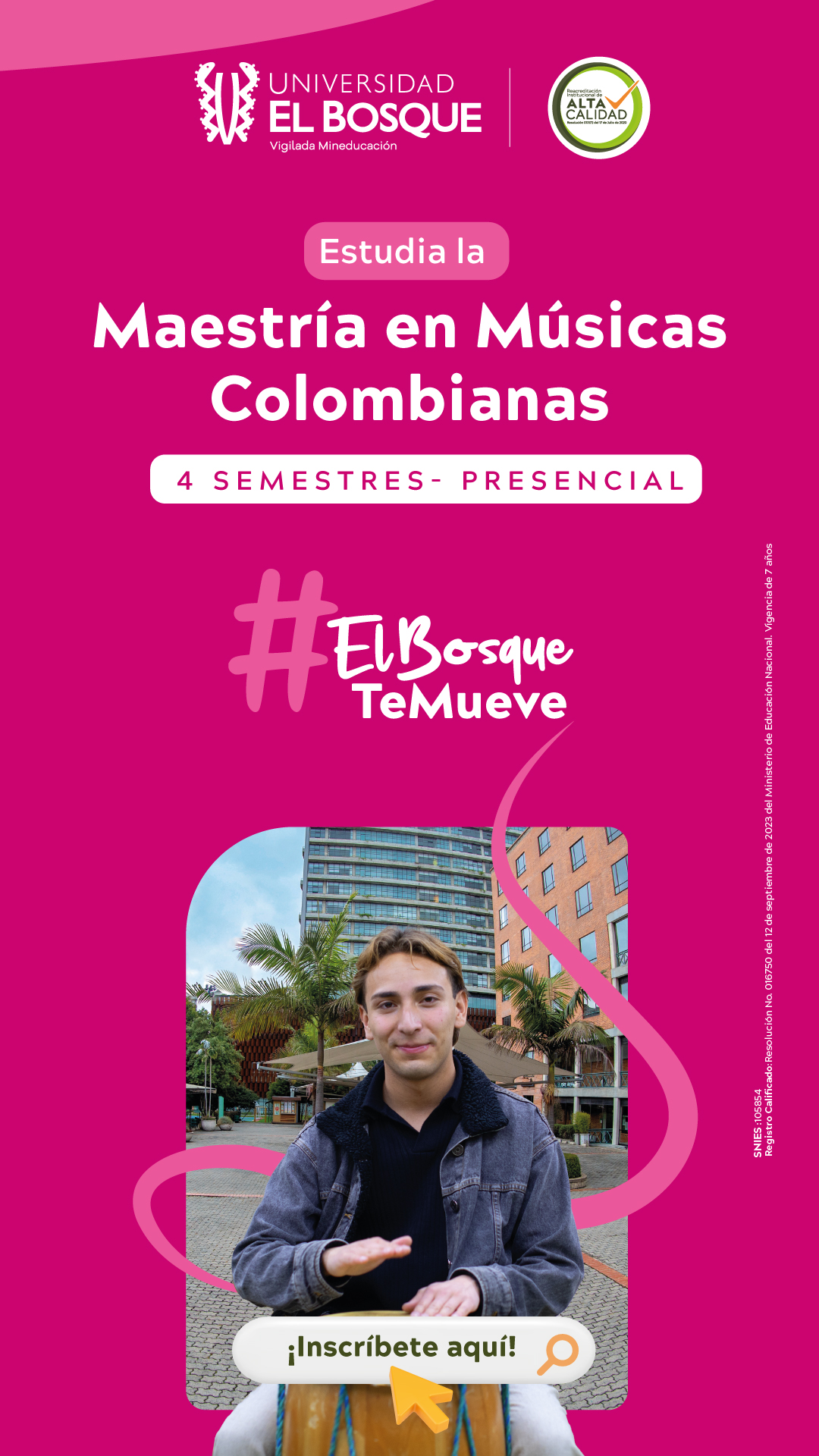 Admisiones Universidad El Bosque Facebook ad from Aug 31, 2026