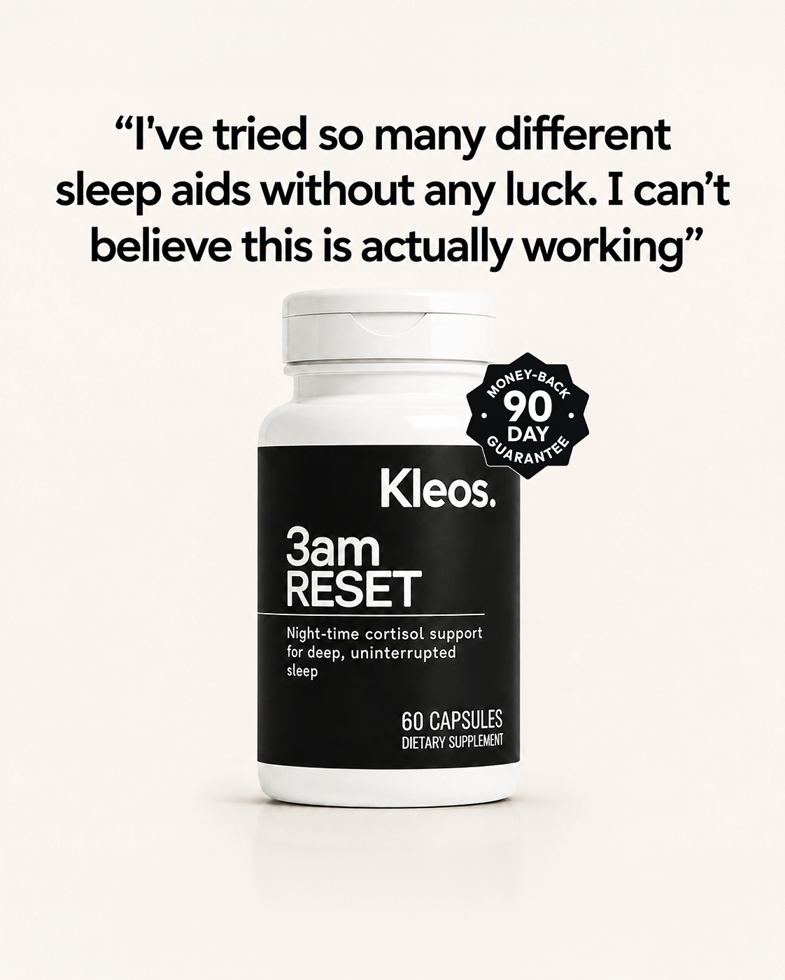KLEOS Facebook ad: Try It Risk-Free For 90 Days