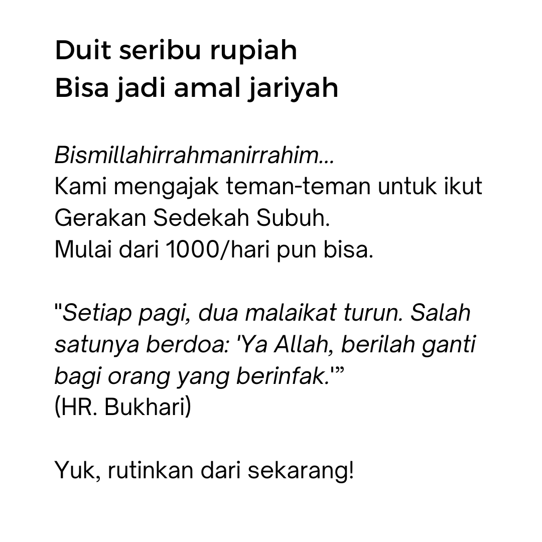 Wahdah Inspirasi Zakat Facebook ad: Buka pintu rezeki