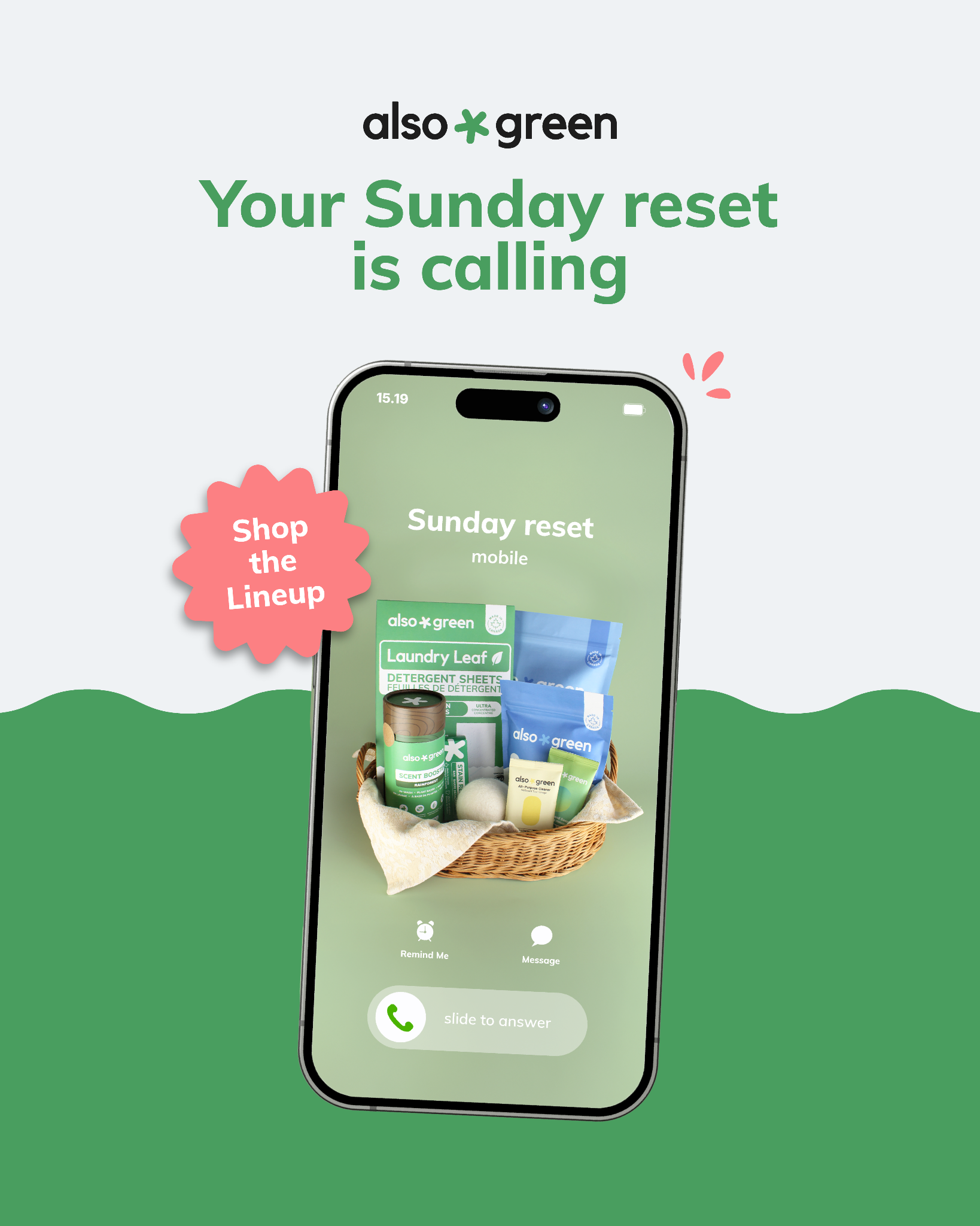 Also Green Facebook ad