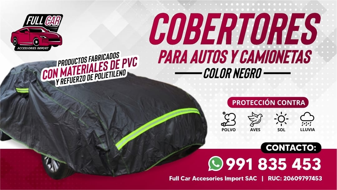 Full Car Accessories Import. Facebook ad: Venta de cobertores COLOR NEGRO para AUTOS-CAMIONETAS