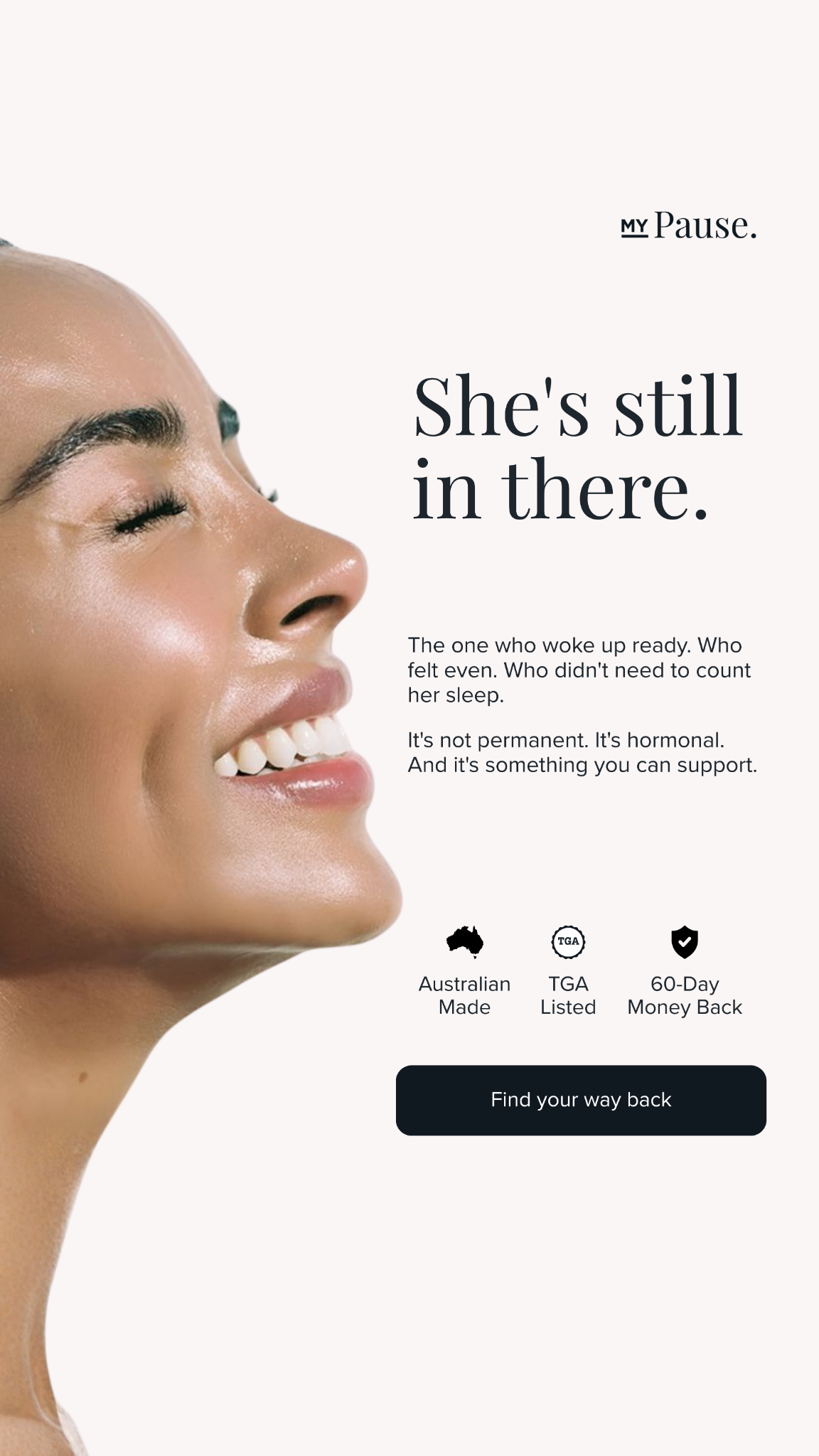 MyPause Health Facebook ad