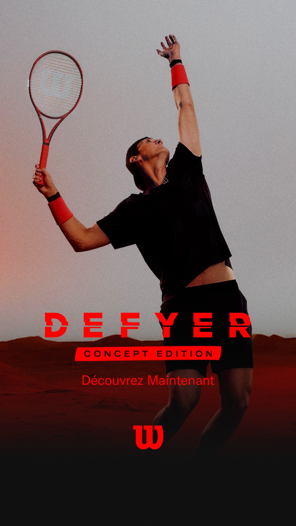 Decathlon - tennis Facebook ad: Conçue pour l'élite des courts
