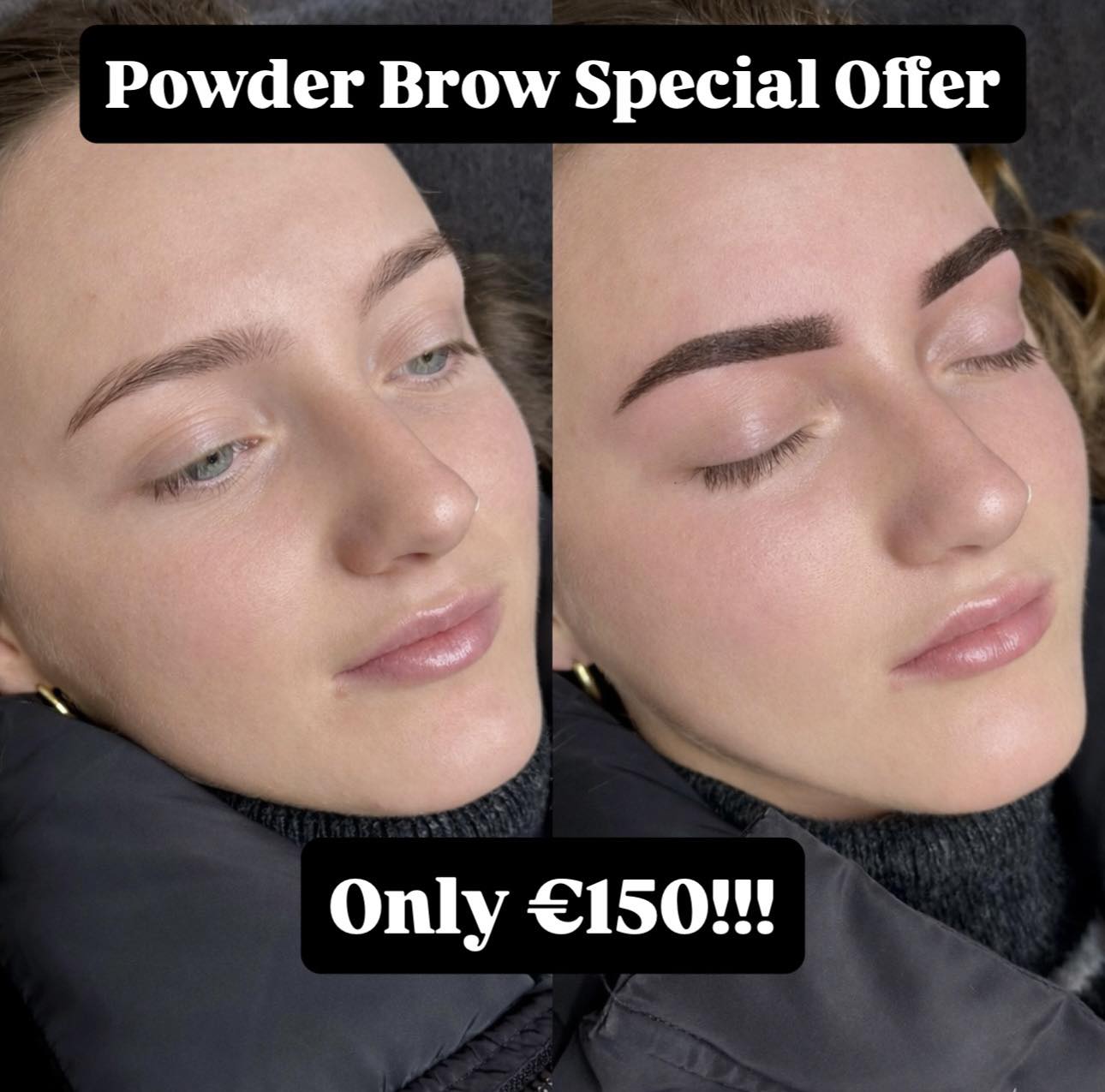 Cliona Kelly Facebook ad: Powder Brows only €150 for a limited time!