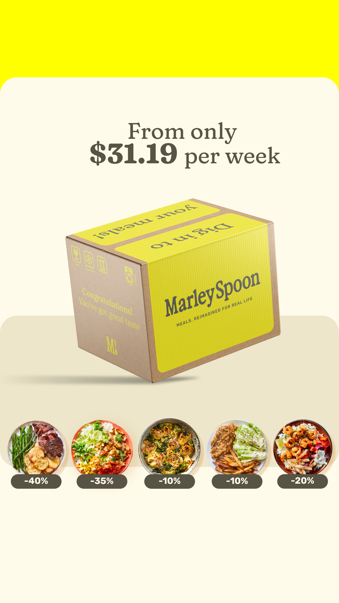 Marley Spoon Facebook ad