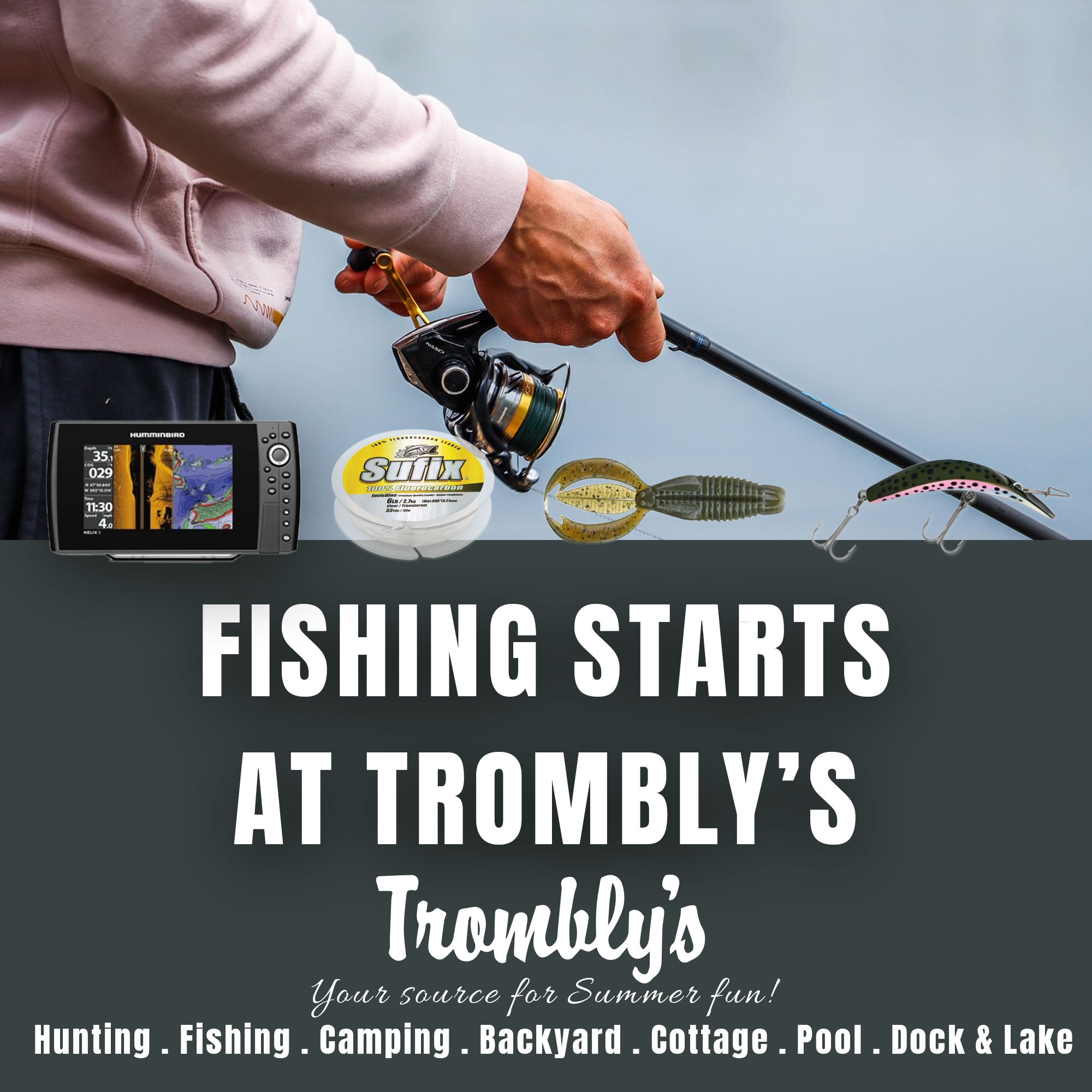 Trombly's Tackle Box Facebook ad
