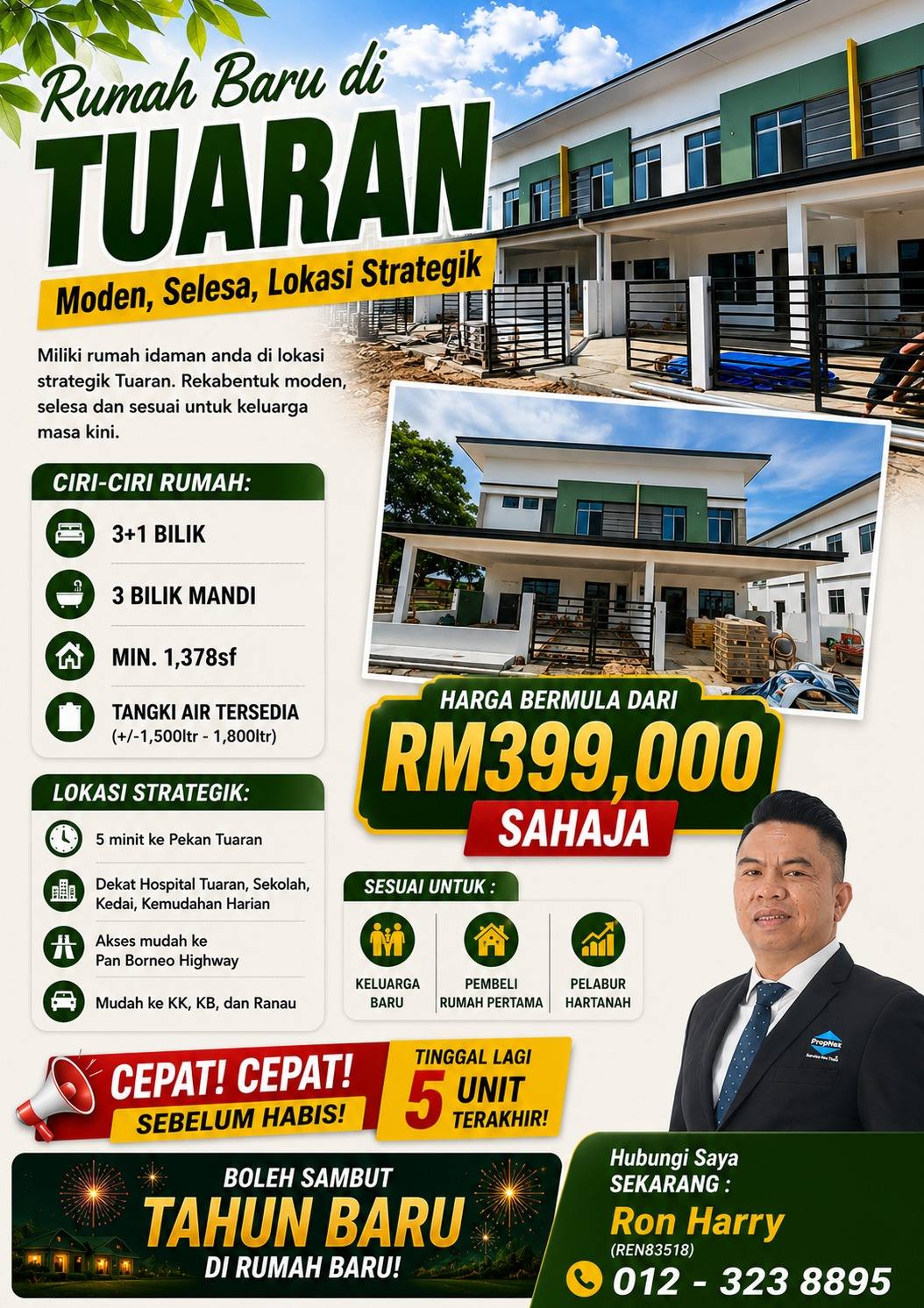 PropNex Malaysia - Ron Harry Facebook ad: RM399K rumah 2-tingkat di Tuaran?