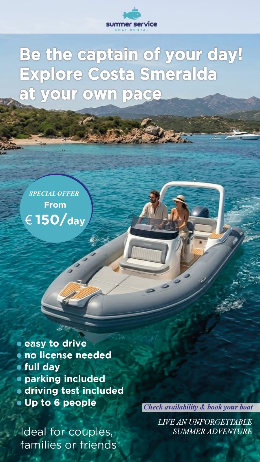Summer Service Boat Rental Facebook ad