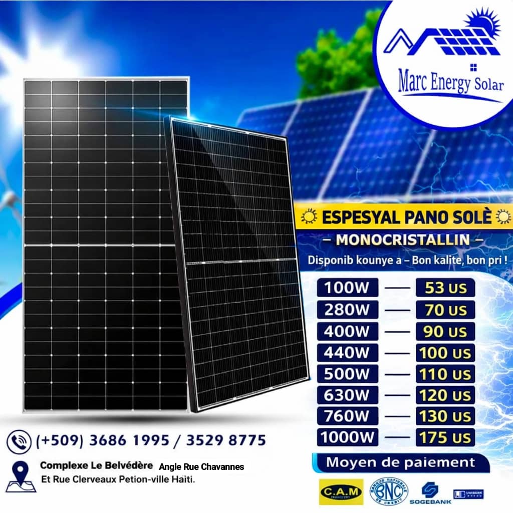 Marc Cell Energy Facebook ad: panneau solaire
