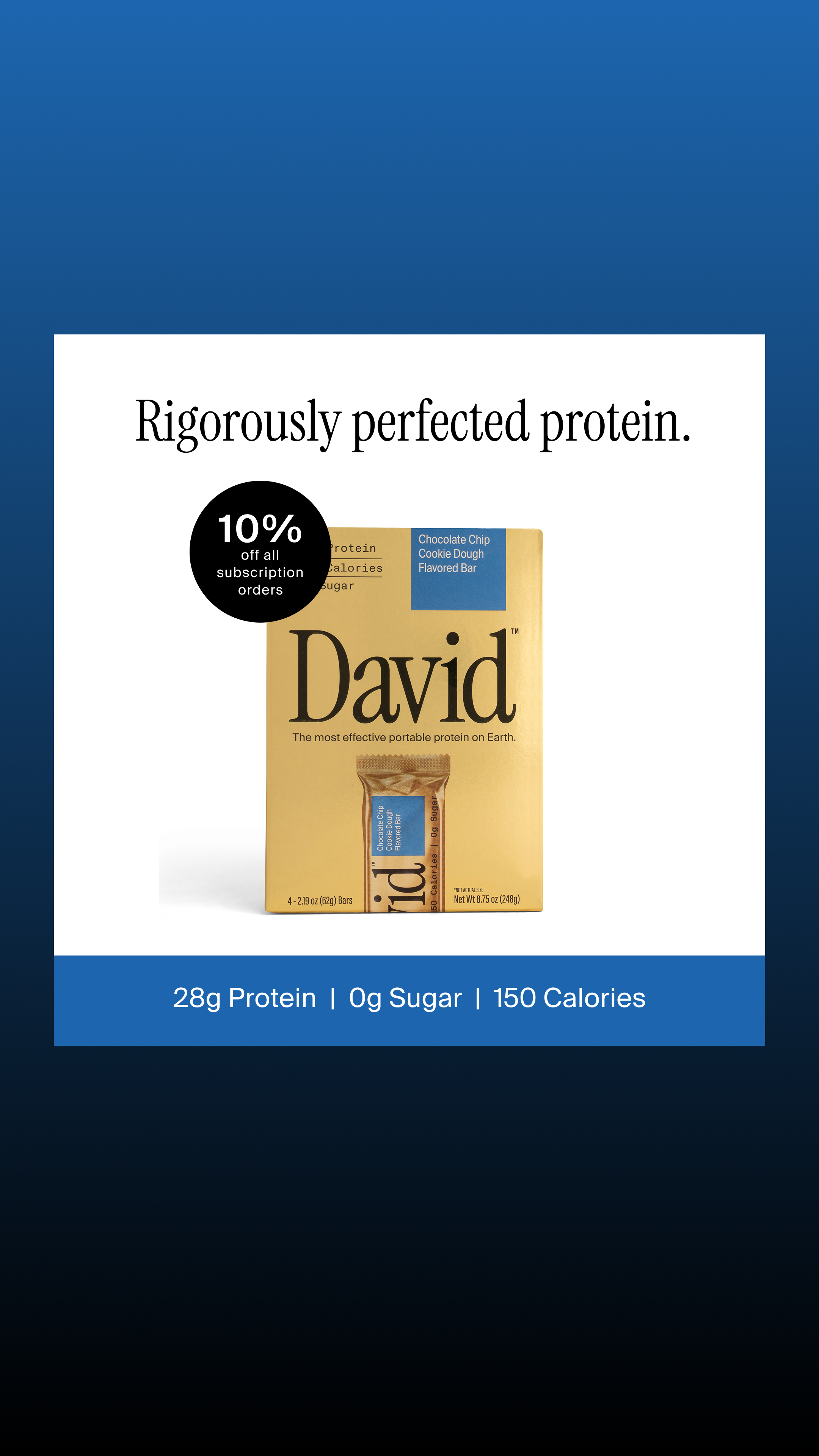 David Protein Facebook ad