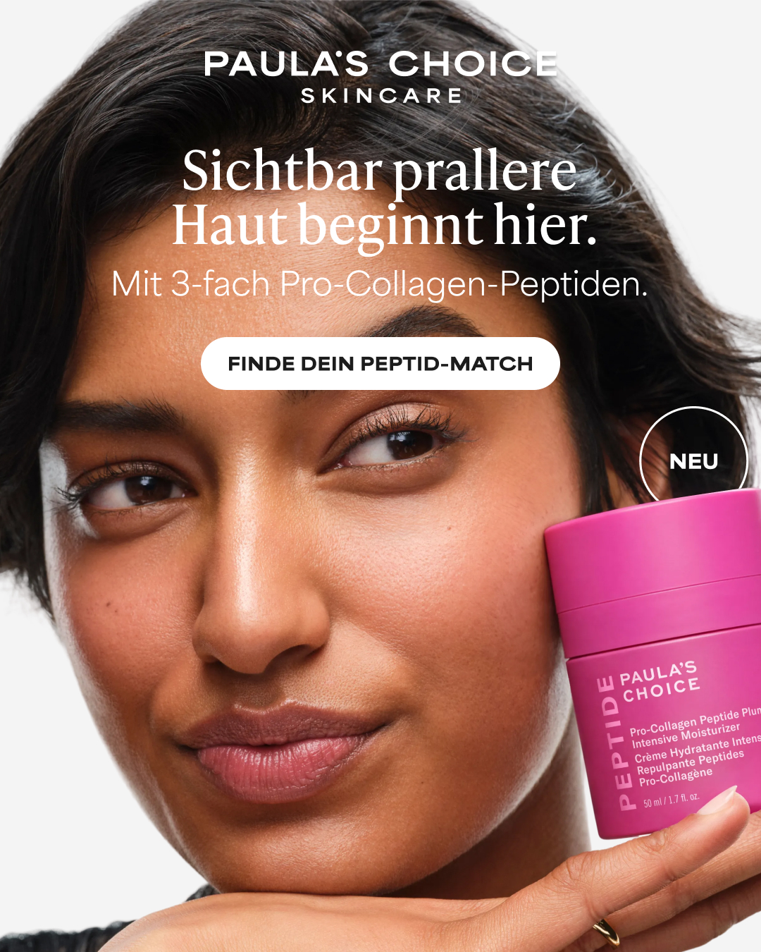 Paula's Choice Facebook ad: FINDE DEIN PEPTID-MATCH
