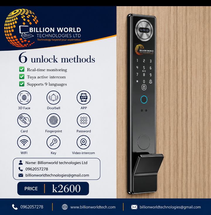 Billionworld Technologies Limited Facebook ad: UPGRADE YOUR SECURITY WITH SMART LOCKS!
