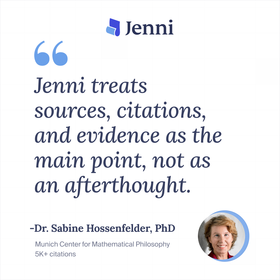 Jenni AI Facebook ad