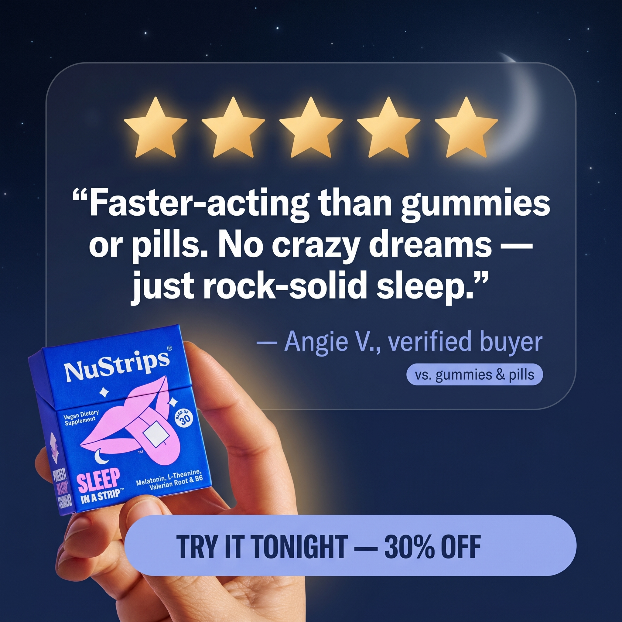NuStrips Facebook ad