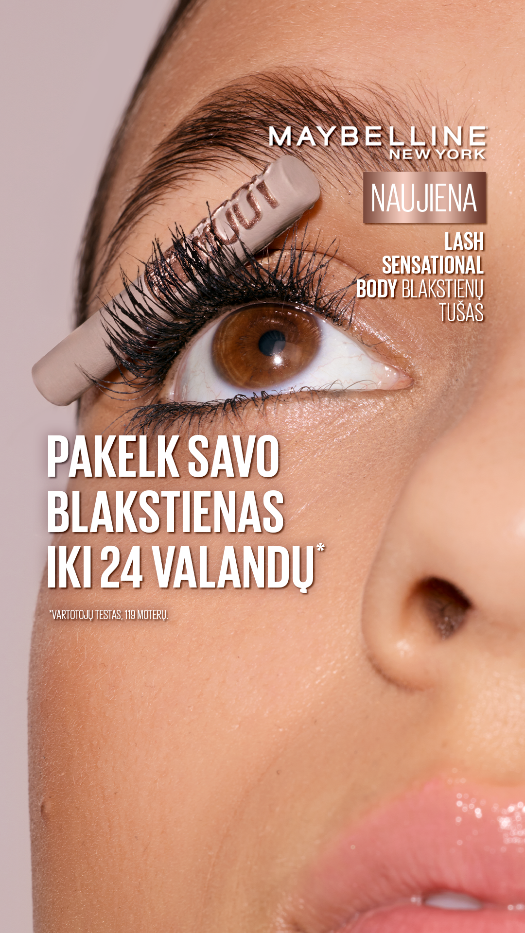 Maybelline New York Facebook ad: Tobula apimtis kiekvieną dieną?
