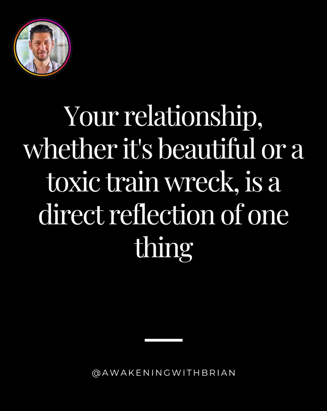 Awakening With Brian Facebook ad: Drop THRIVE in the comments to get your…