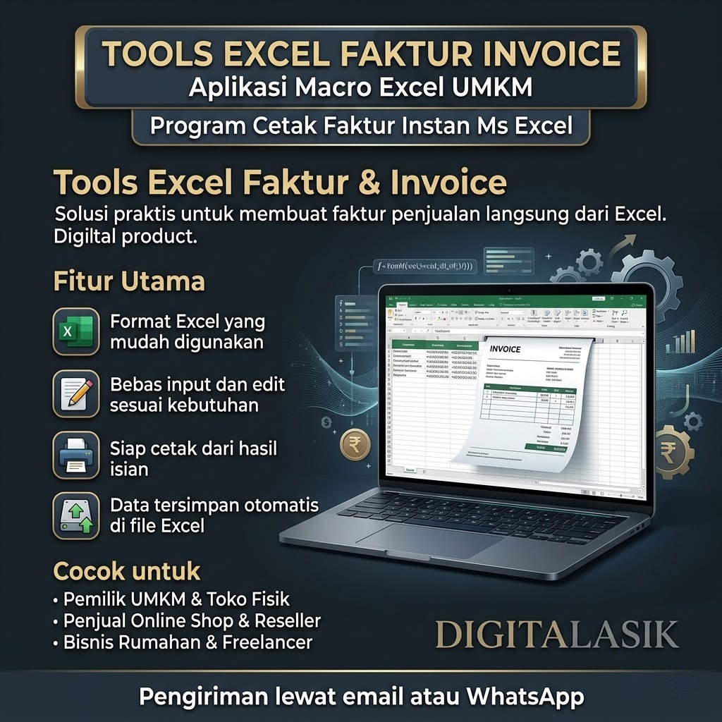 Digitalasik Facebook ad: Stop Tulis Nota Manual! Pakai Tools Excel Ini