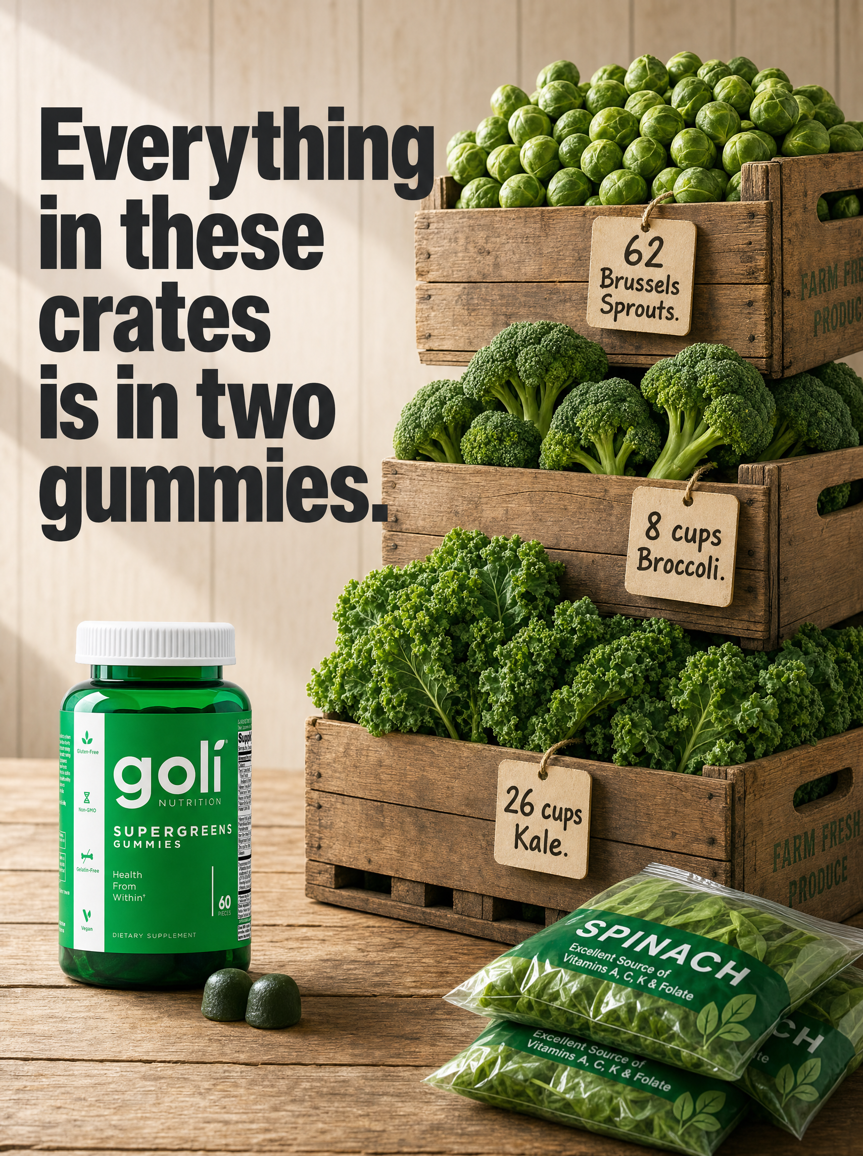 Goli Facebook ad: More Thiamin Than 52 Cups of Spinach