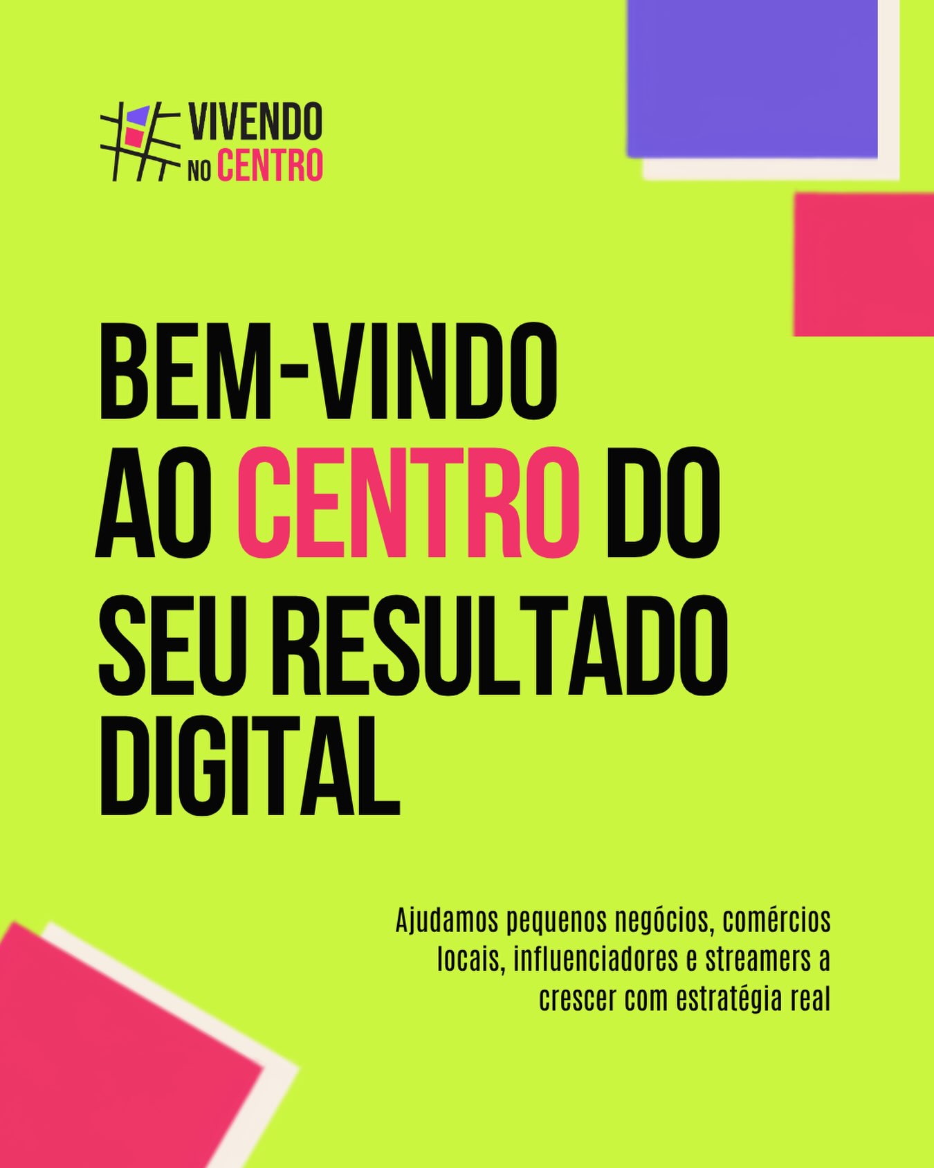 Vivendo no Centro Facebook ad: Não é coincidência a gente falar de centro…