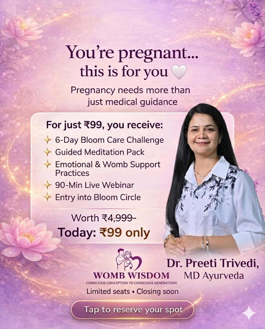 Womb Wisdom By Dr Preeti Trivedi Facebook ad: Sacred Pregnancy Webinar for Couples