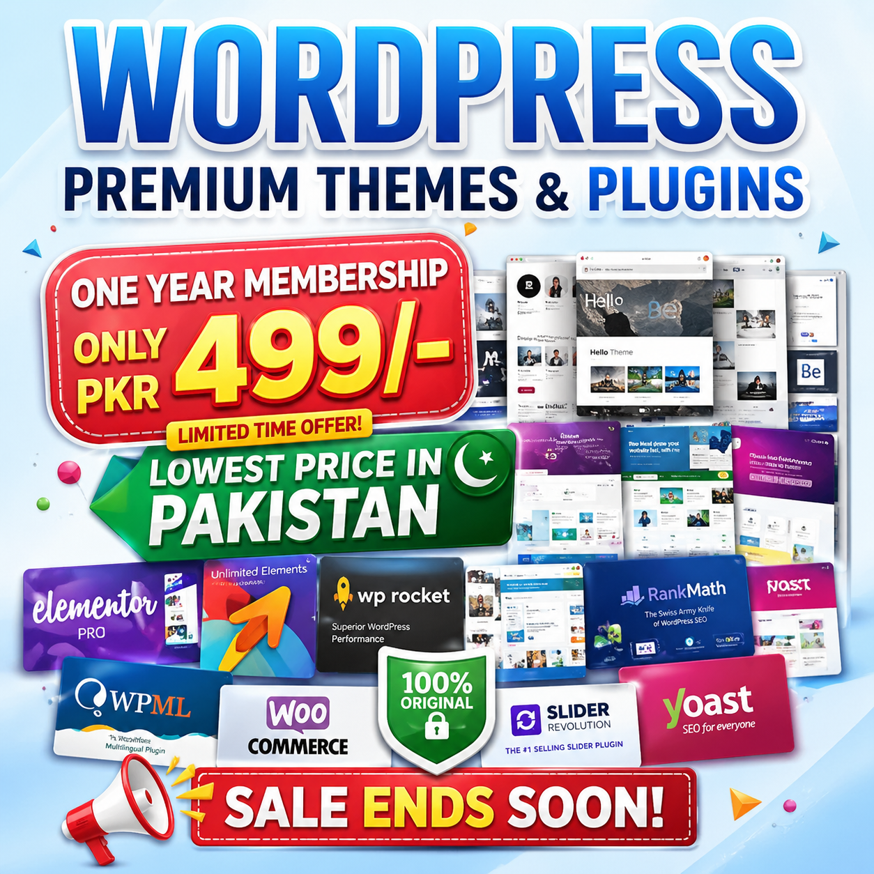 WP Services Facebook ad: Unlimited Downloads for 1 Year, Just Rs.499