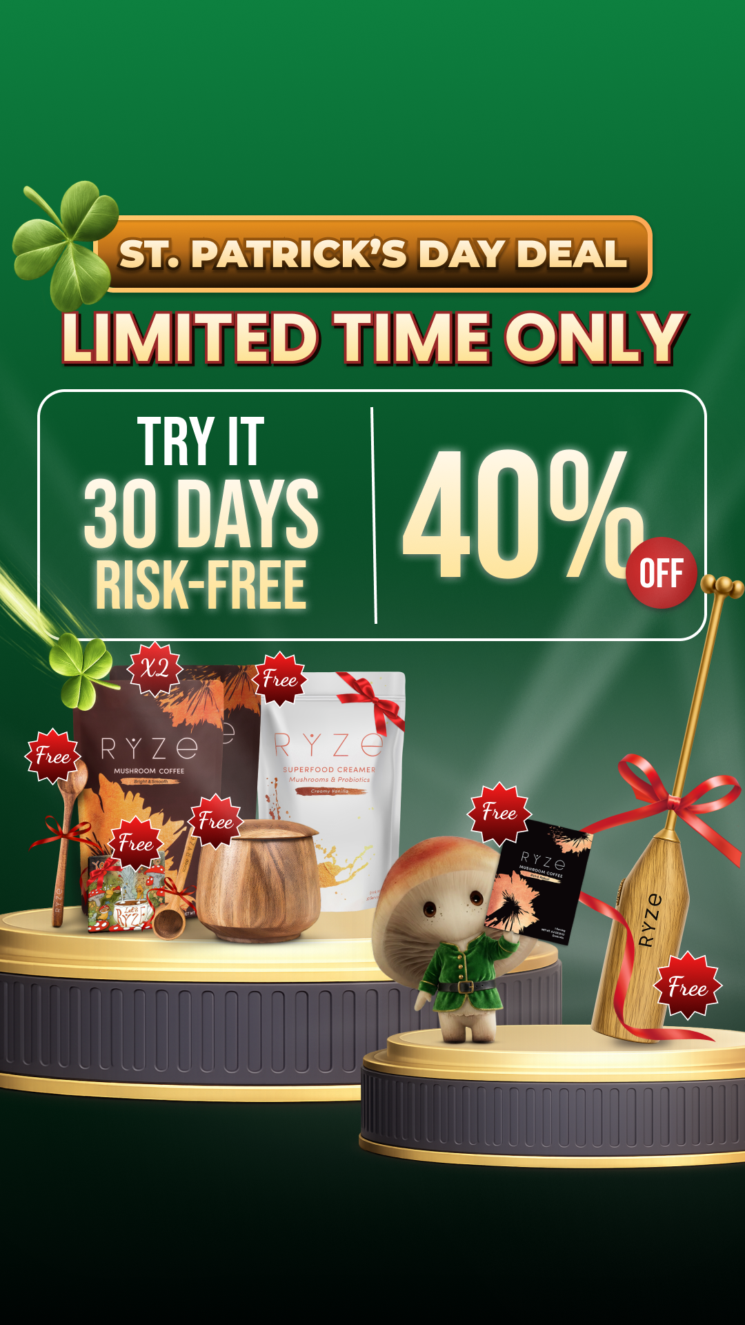 RYZE Superfoods Facebook ad