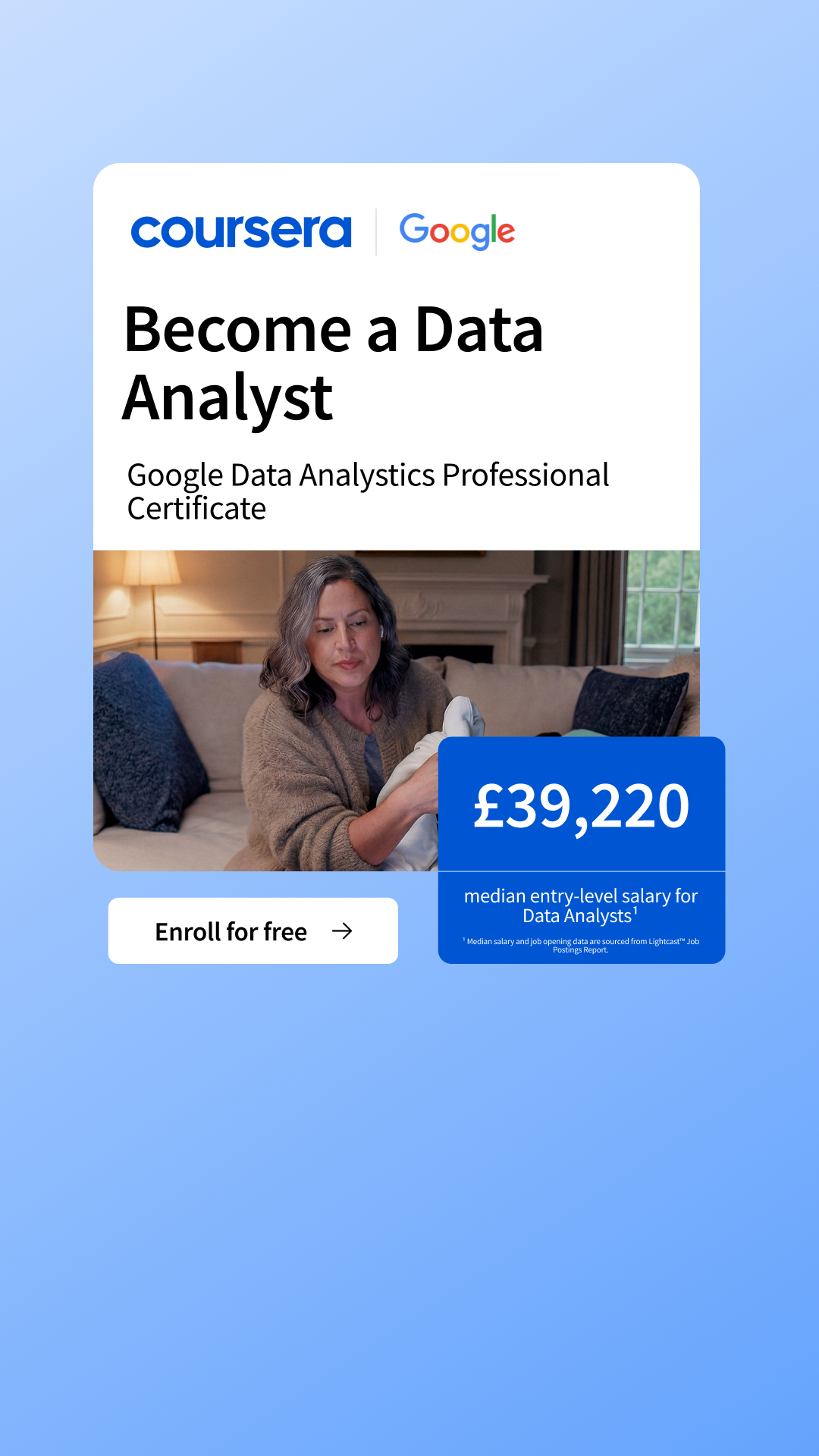 Coursera Facebook ad