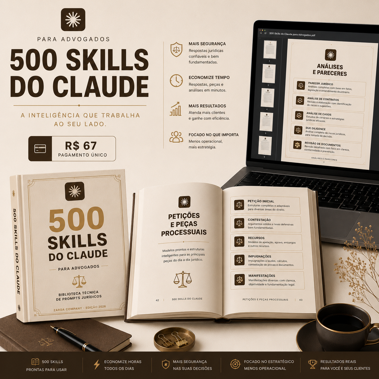 Douglas Corrêa Facebook ad: Claude Skills, 500 skills prontas. Resultado de expert em…