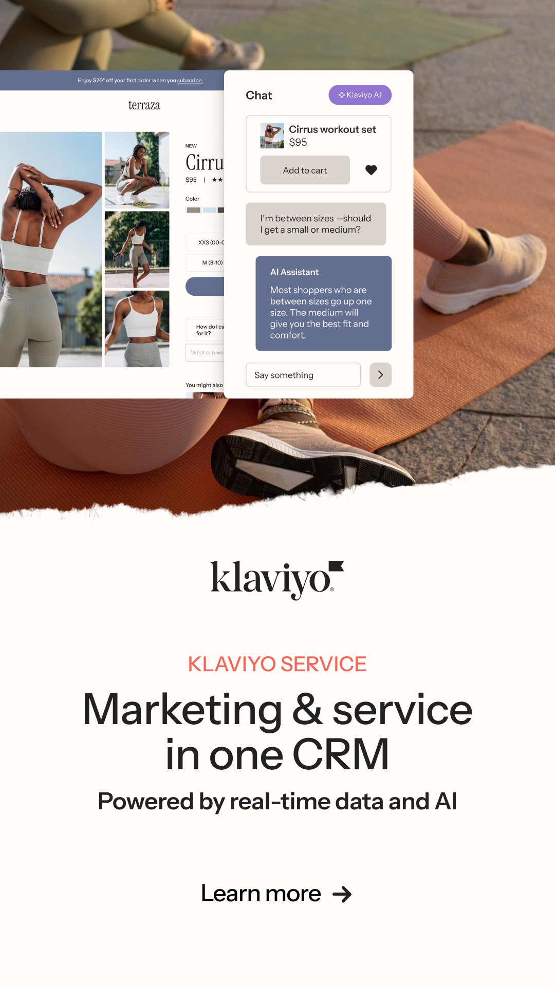 Klaviyo Facebook ad