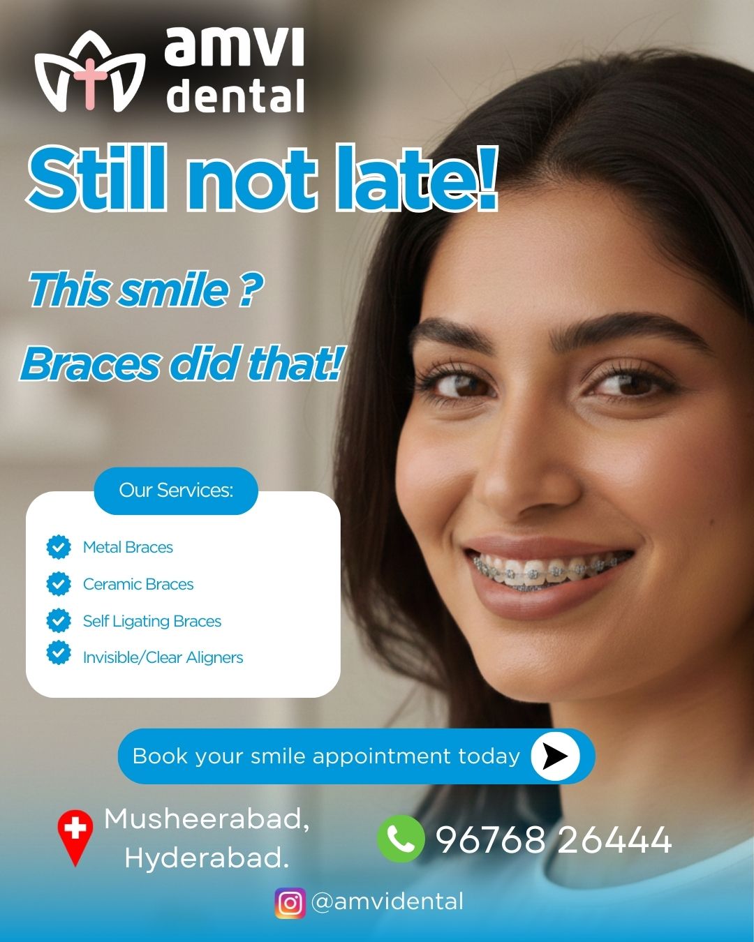 amvidental Facebook ad: That confident smile?