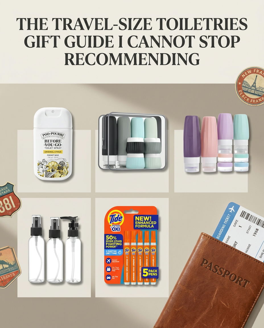 Nia Huntley Facebook ad: THE TRAVEL-SIZE TOILETRIES GIFT GUIDE I CANNOT STOP…