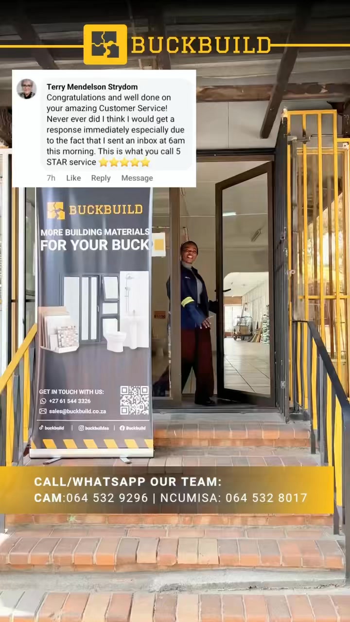 Buckbuild Facebook ad: Transform your home with quality building materials…