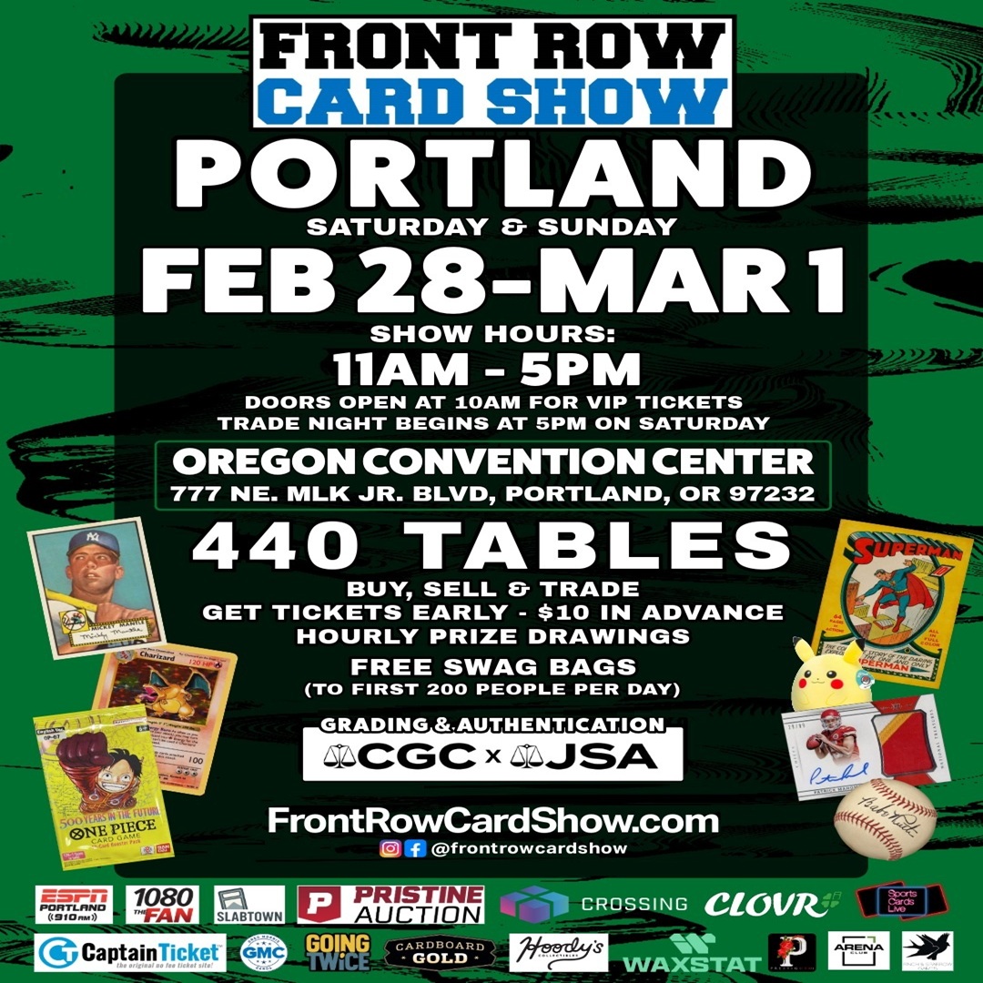 Front Row Card Show Facebook ad: Portland | Feb 28-Mar 1