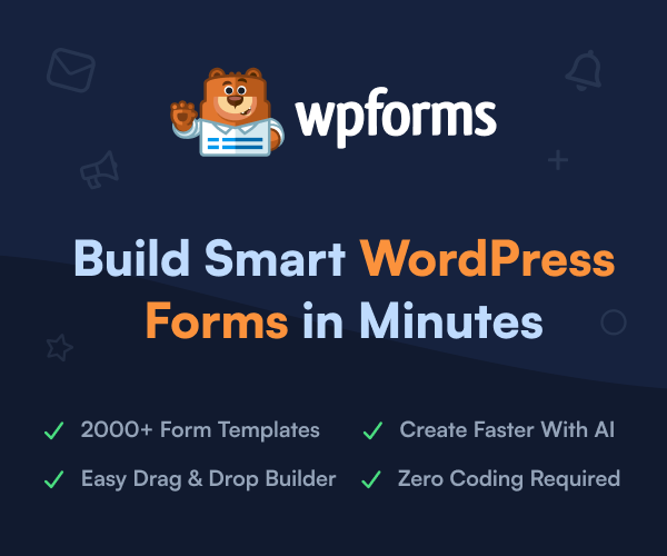 WPForms Facebook ad: Drag & Drop WordPress Form Builder