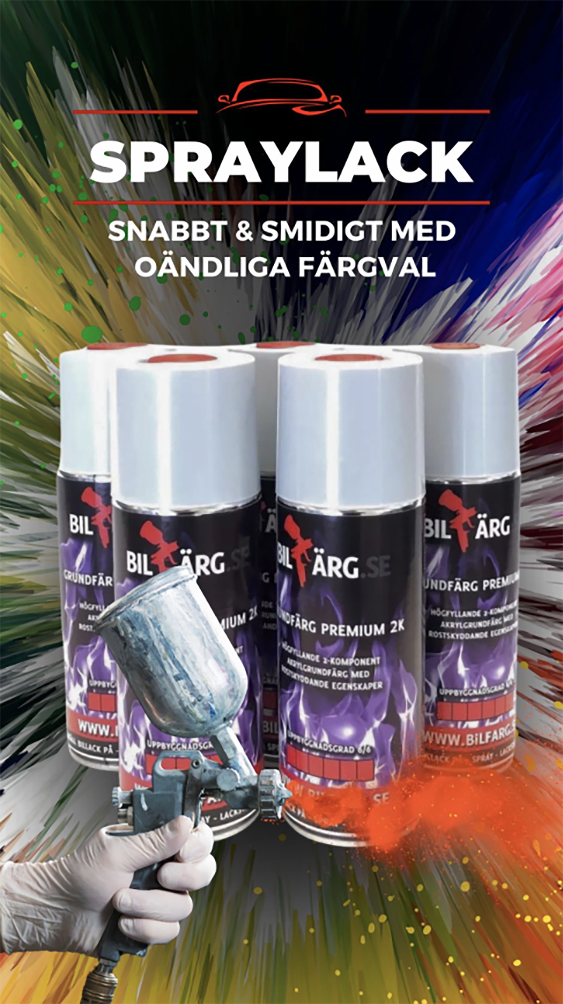 Bilfärg.se Facebook ad from Nov 26, 2025