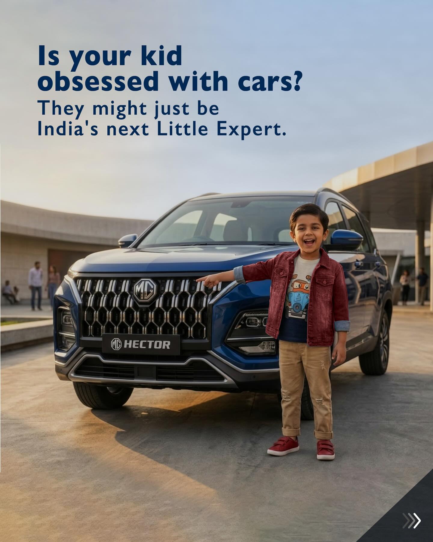 Morris Garages India Facebook ad: Some kids know their ABCs.