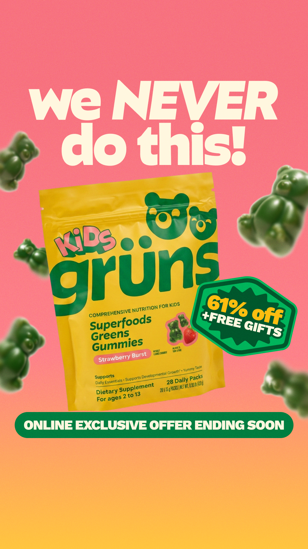 Grüns Kids Facebook ad