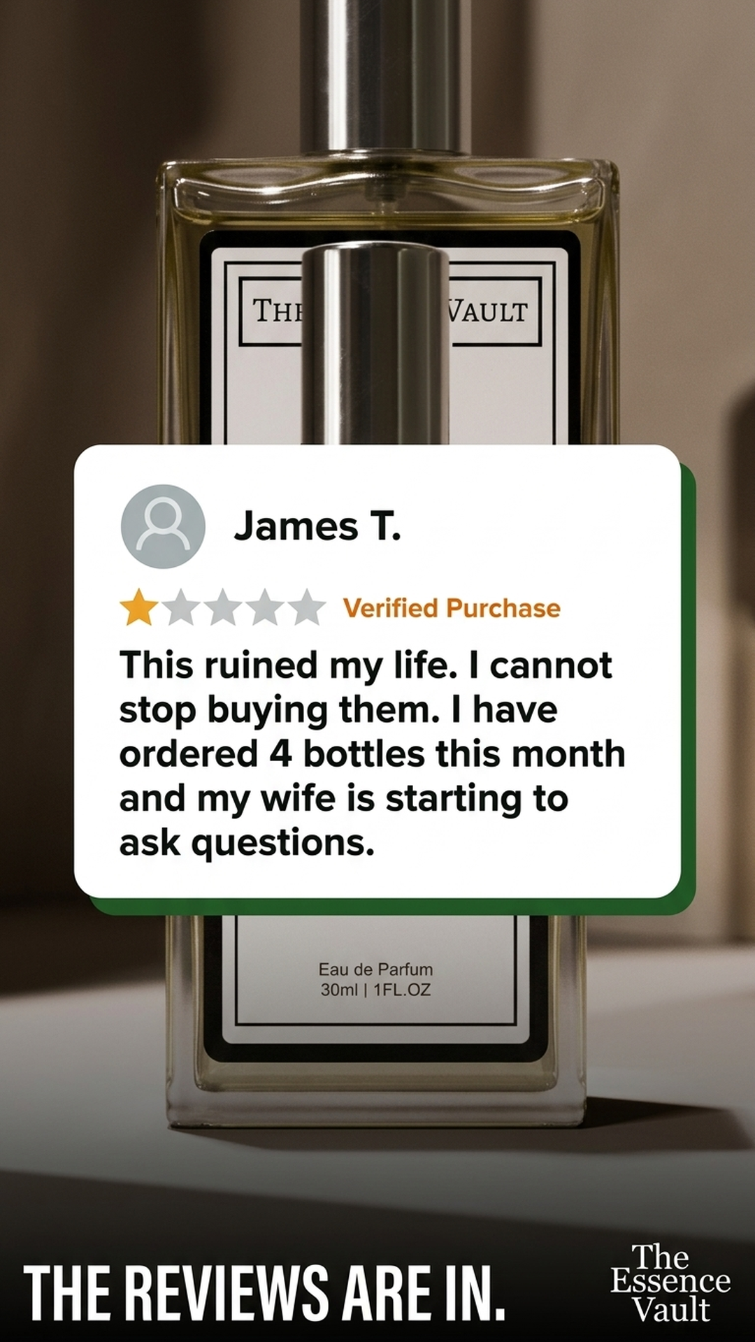 The Essence Vault Facebook ad from Mar 24, 2026