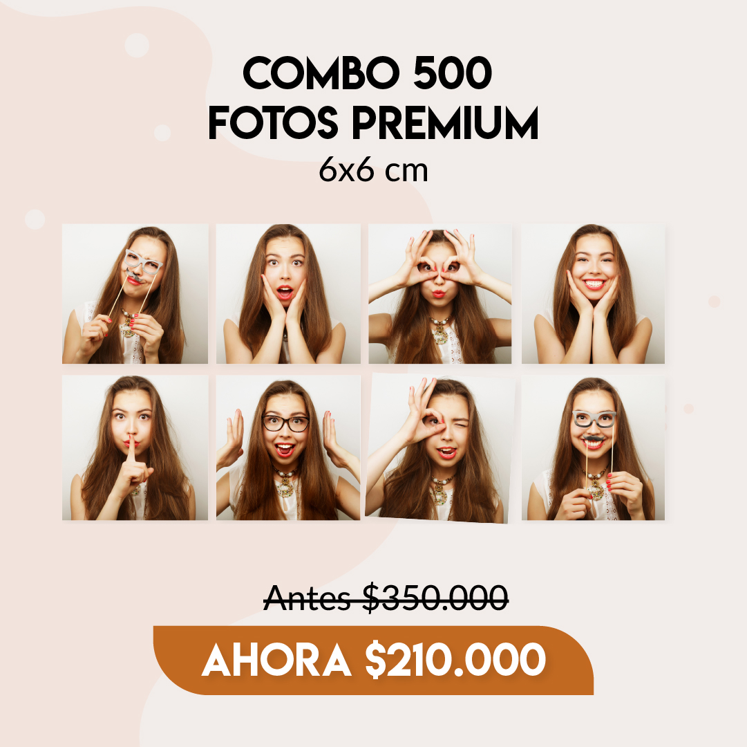 FotoFoto Colombia Facebook ad: 500 fotos en papel fotográfico Fuji
