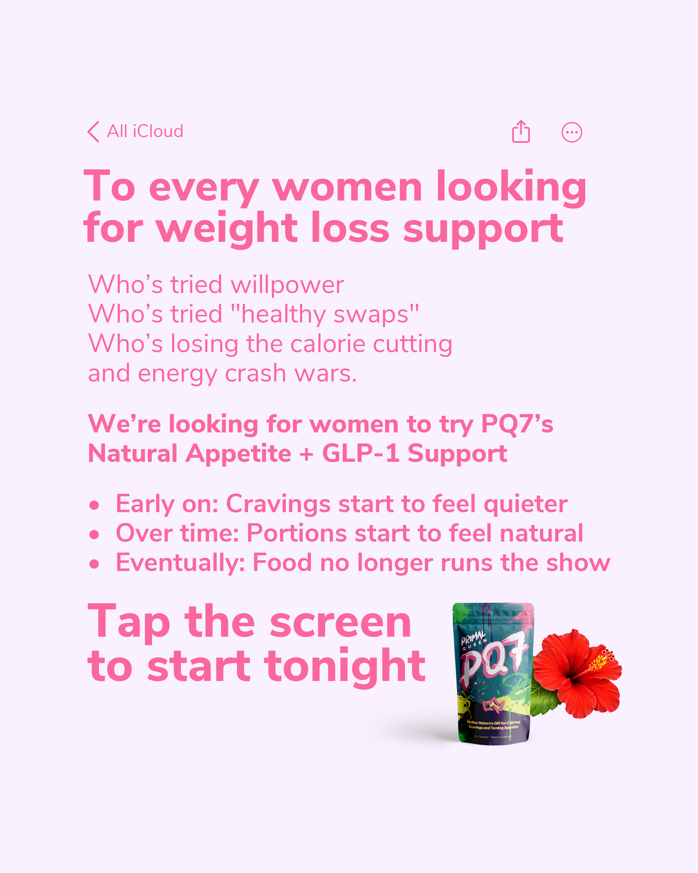 Primal Queen Facebook ad