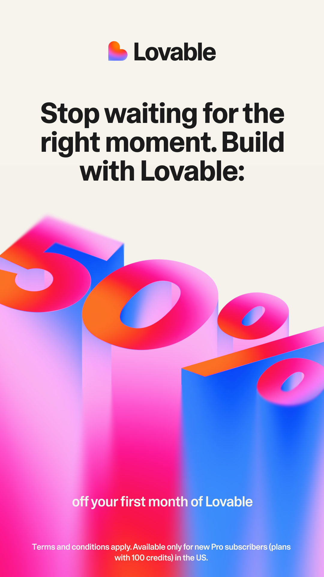 Lovable.dev Facebook ad