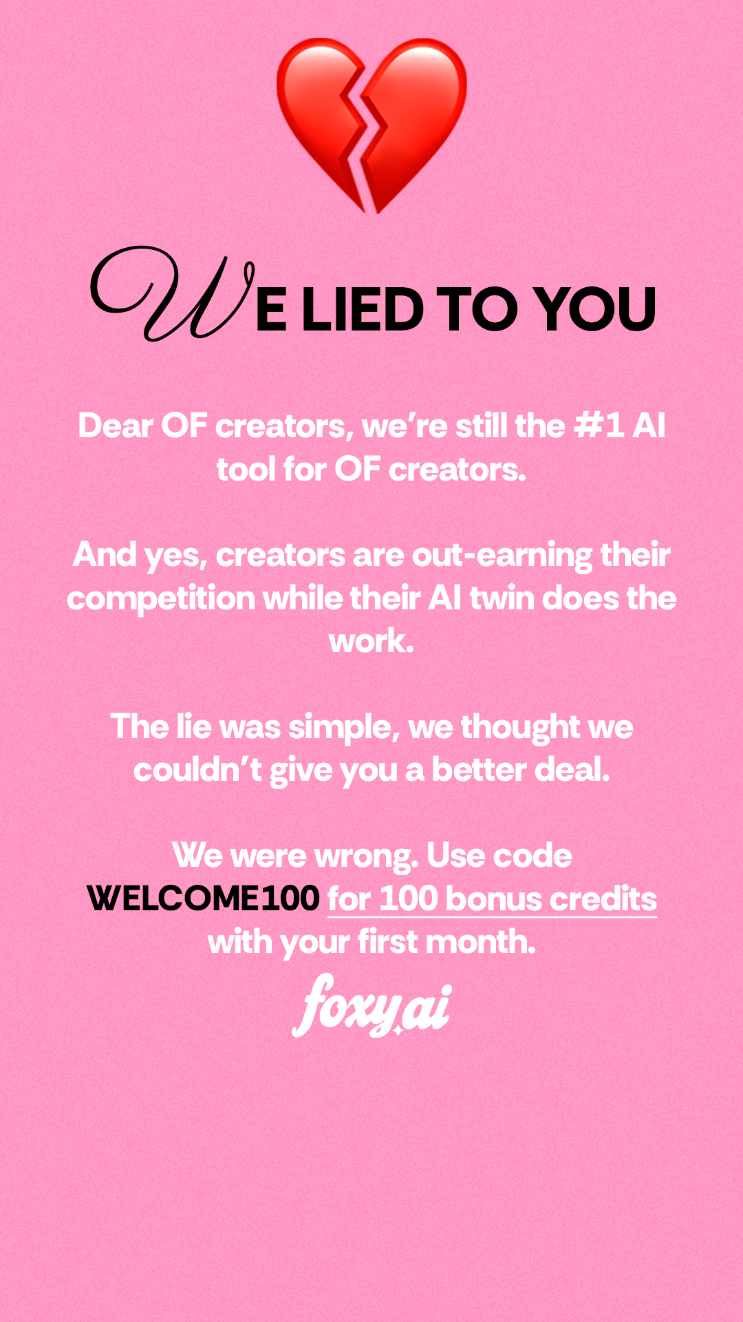 Foxy.ai Facebook ad