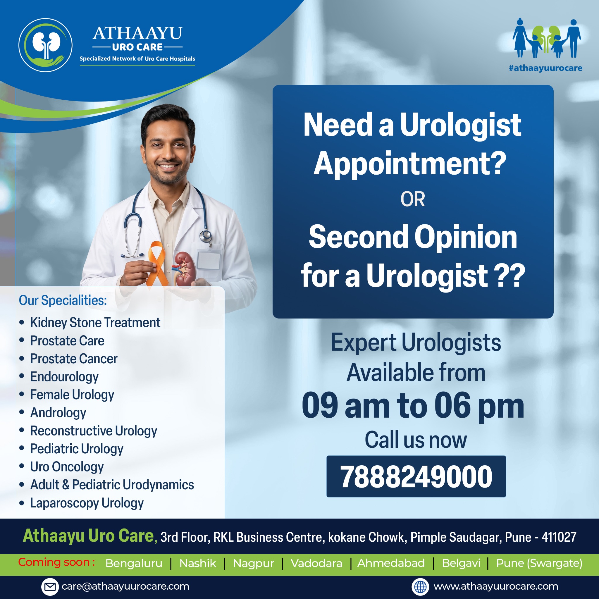 Athaayu Uro Care Facebook ad: Need Urologist Appointment?