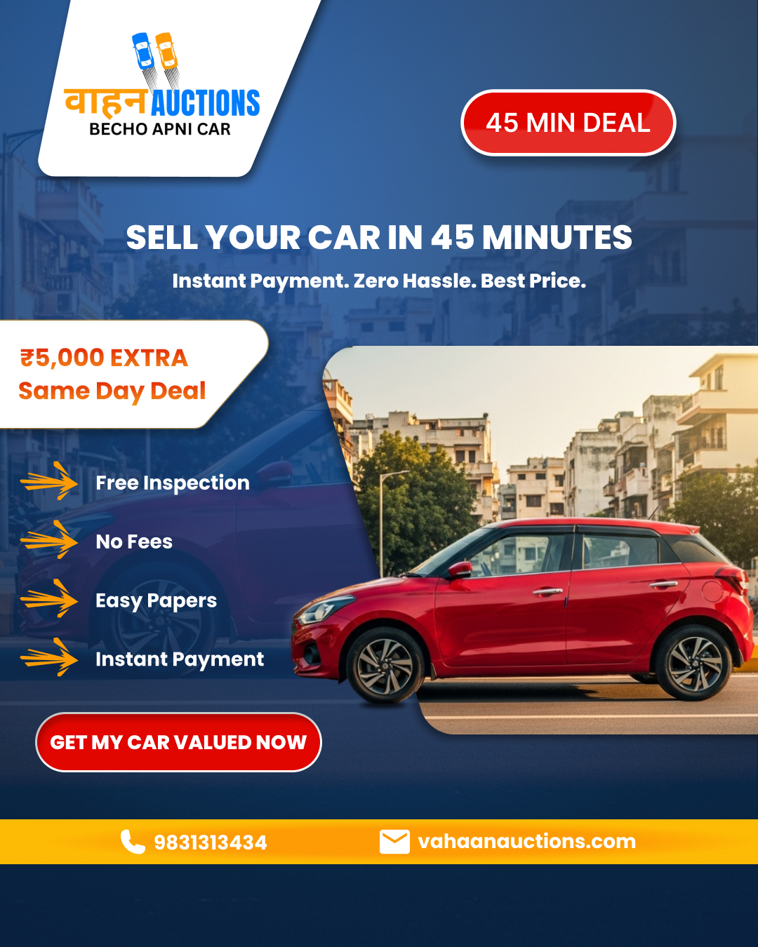 Vahaan Auctions Facebook ad