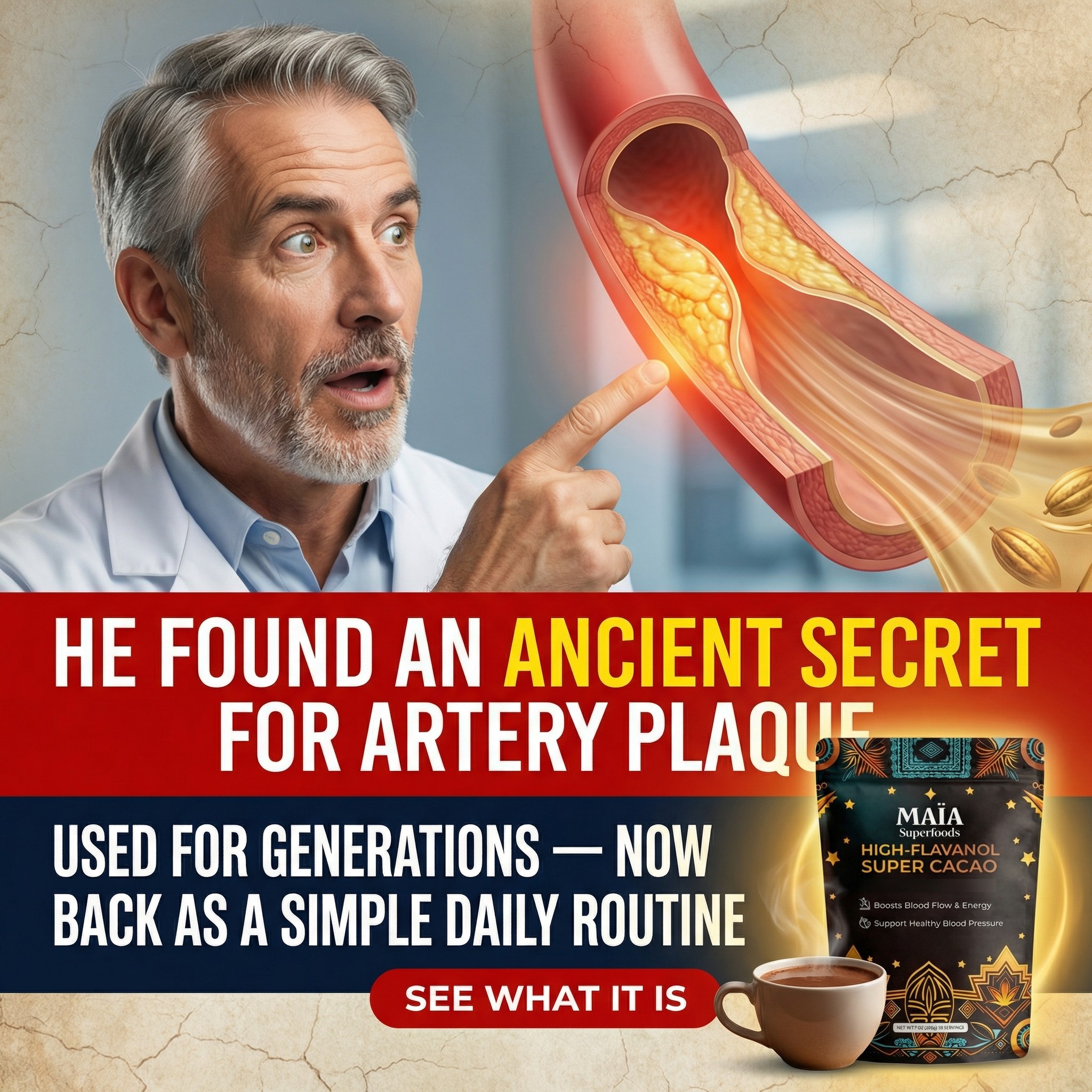 Dr. Liza Davis Facebook ad: The #1 Cacao for Heart Health