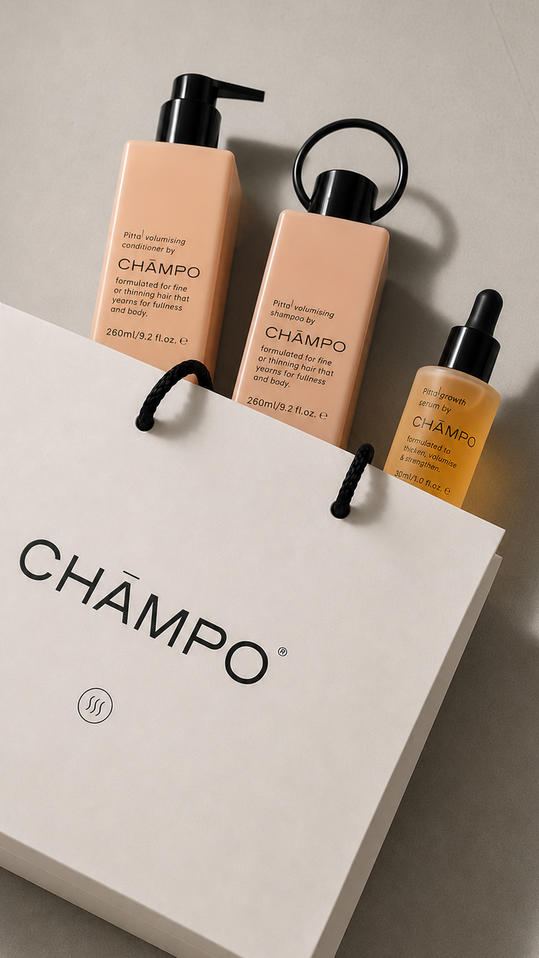 Chāmpo Haircare Facebook ad