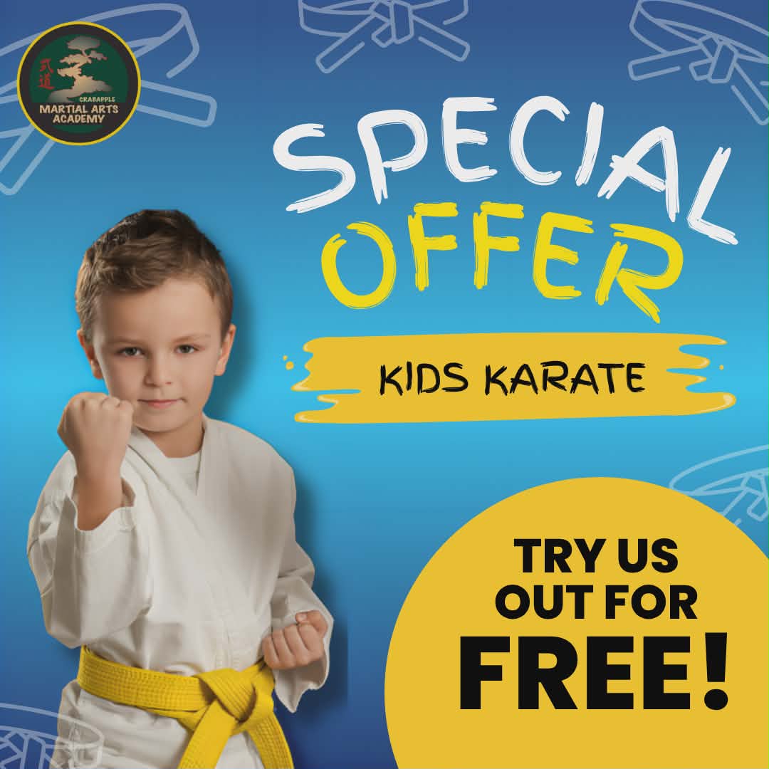 Crabapple Martial Arts Academy Facebook ad: Limited Offer: Free 2-Week Trial For Kids!