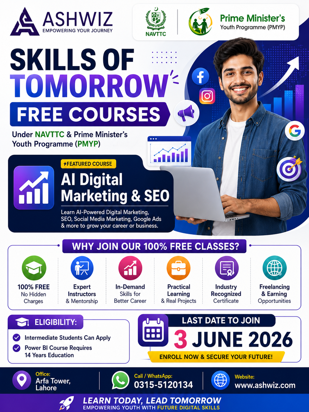 Ashwiz Facebook ad: Want to learn A.i Digital Marketing