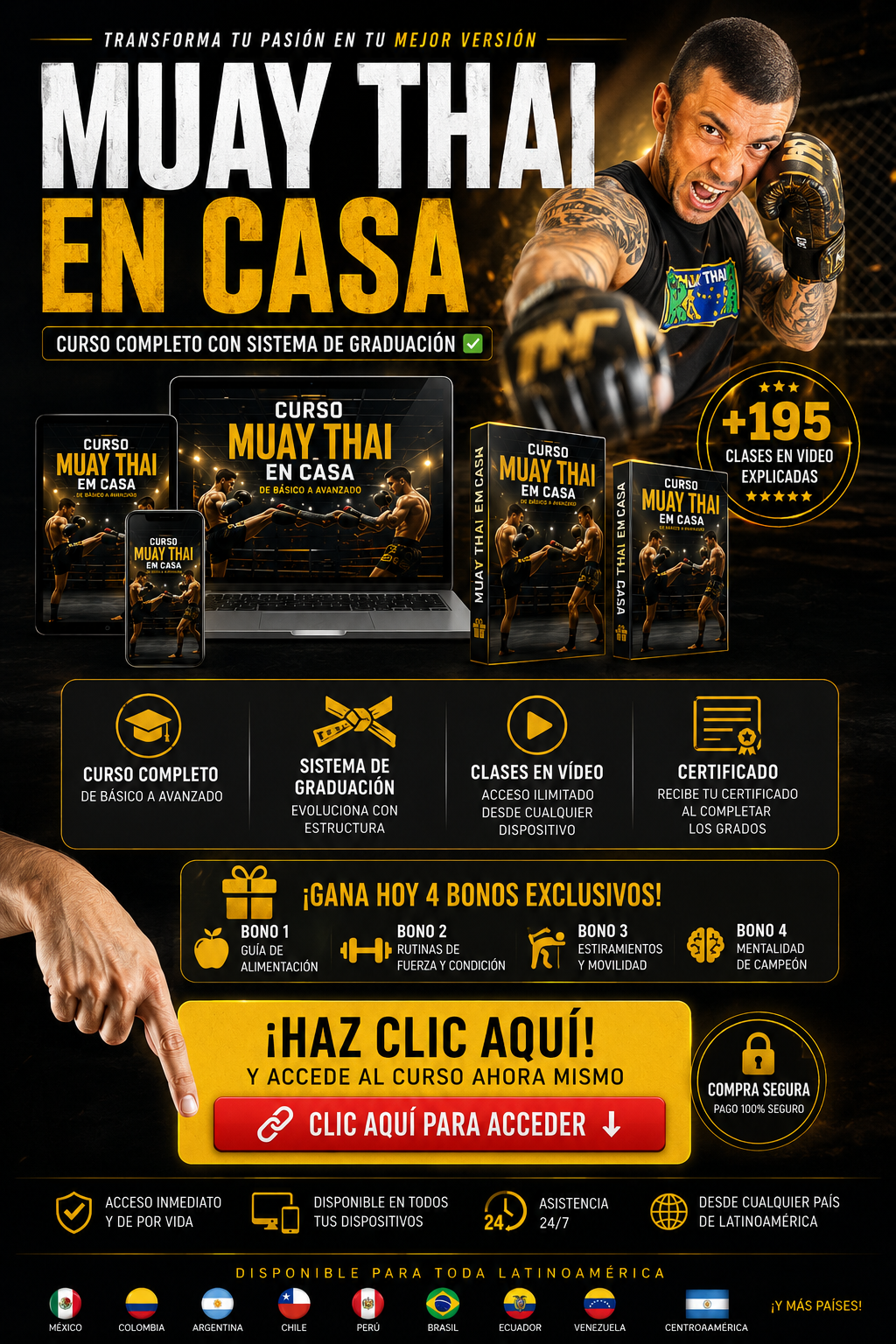 Mundo de lá lucha Facebook ad: ¡Muay Thai en Casa: Aprende desde Cero y Evoluciona tu…